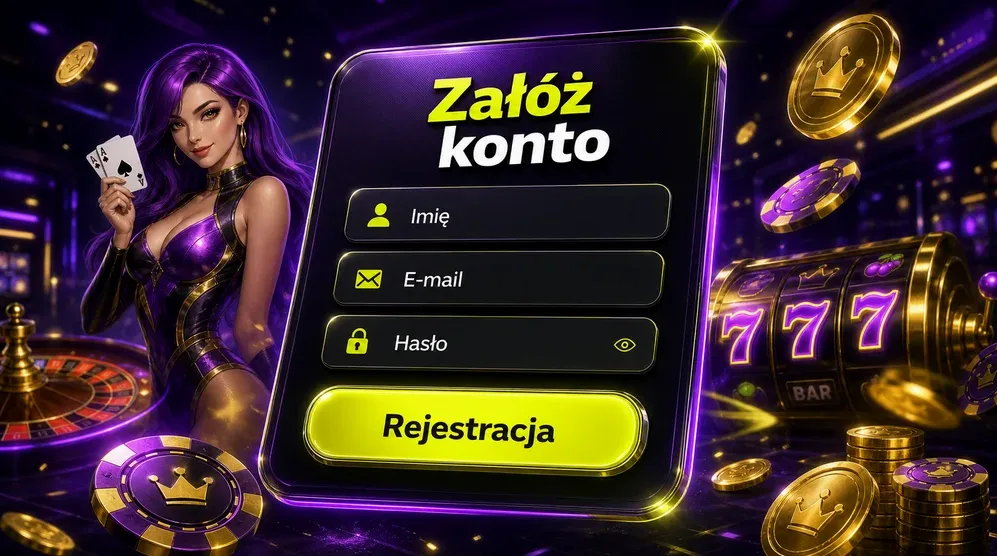 Formularz rejestracji z polami danych gracza